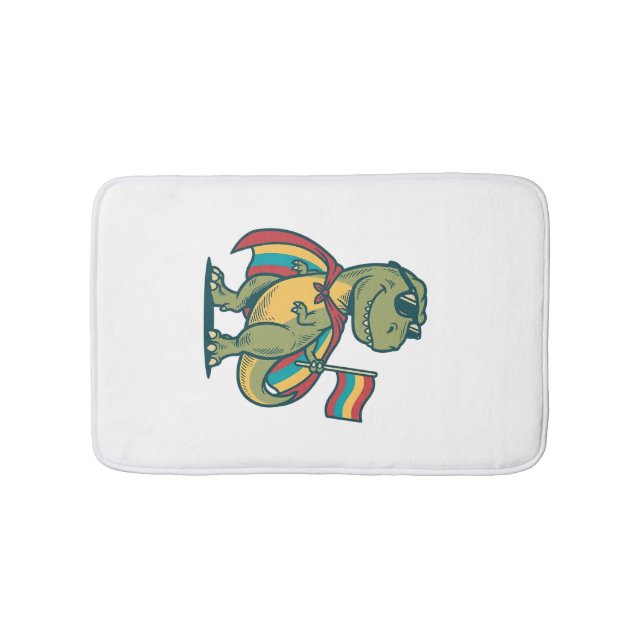 Söt Pride Dinosaurie Vektor Tröja Design_1 Badrumsmatta (Framsidan)