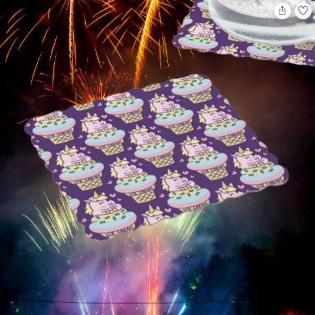 Söt Pride Unicorn Papper Underlägg (Skapare uppladdad)