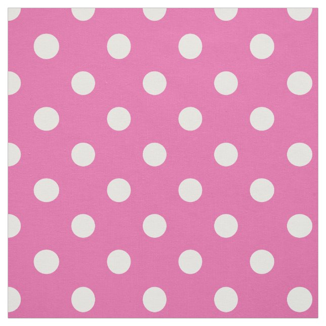 Söt Primrose Rosa och White Polka dots Mönster Tyg (Provkarta)