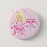 Söt Princess Birthday Girl Personlig Rosa 