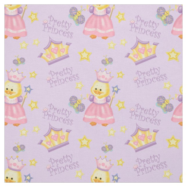 Söt Princess Duckling Tyg (Provkarta)