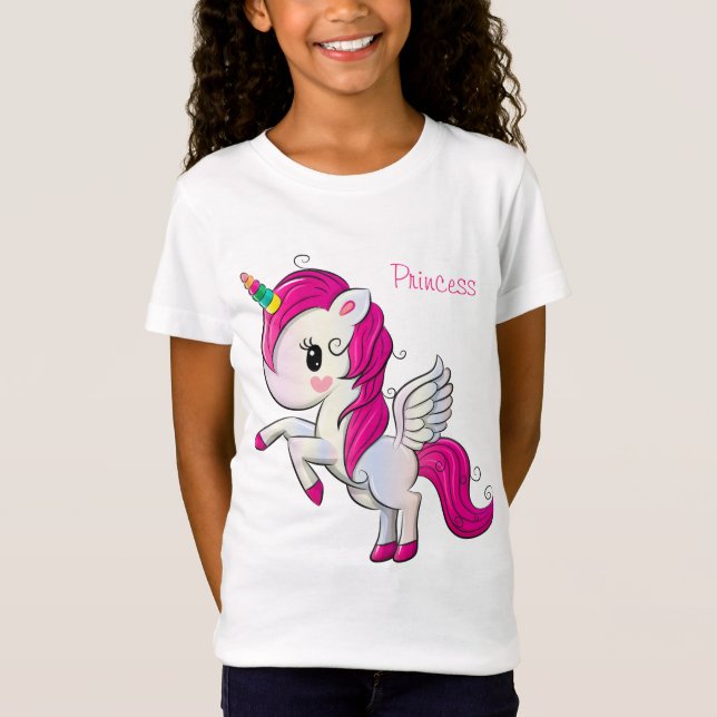 Söt Princess Girls T-Shirt (Framsida)