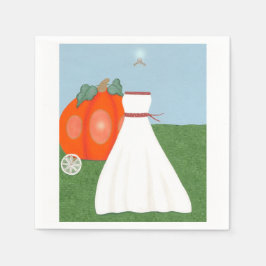 Söt Princess Möhippa Papper Napkins Pappersservett