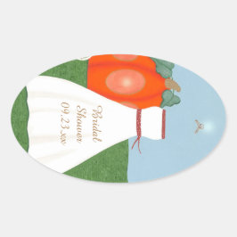 Söt Princess Möhippa Stickers Ovalt Klistermärke