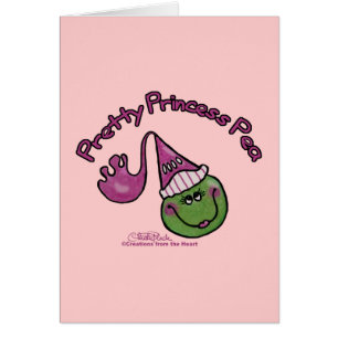 Söt Princess Pea Hälsningskort