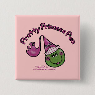 Söt Princess Pea Knapp