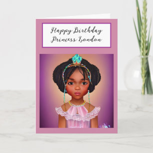 Söt Princess Personlig Birthday Kort