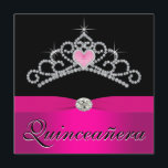 Söt Princess Tiara Shock rosa Quinceanera Inbjudningar<br><div class="desc">Elegant shock rosa och svart diamant tiara shock rosa princess tiara Quinceanera födelsedagsfest inbjudan-mall.Den här söt shock rosa Quinceanera födelsedagsfest inbjudan är lätt att anpassa för din gnistra eller händelse genom att helt enkelt välja knappen "Anpassa den!" för att börja lägga till din händelseinformation, typsnitt party, typsnitt stil & storlekare...</div>