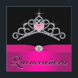 Söt Princess Tiara Shock rosa Quinceanera Inbjudningar<br><div class="desc">Elegant shock rosa och svart diamant tiara shock rosa princess tiara Quinceanera födelsedagsfest inbjudan-mall.Den här söt shock rosa Quinceanera födelsedagsfest inbjudan är lätt att anpassa för din gnistra eller händelse genom att helt enkelt välja knappen "Anpassa den!" för att börja lägga till din händelseinformation, typsnitt party, typsnitt stil & storlekare...</div>