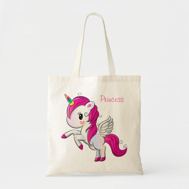Söt Princess Tote Bag Tygkasse (Framsidan)