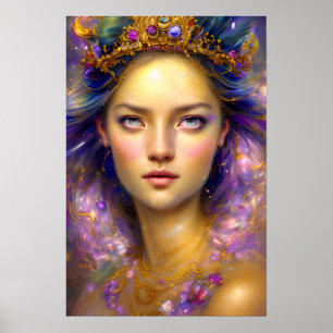 Söt Princess Warrior Etheral Goddess Poster