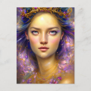 Söt Princess Warrior Etheral Goddess Vykort