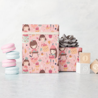 Söt Princess Wrapping Papper Presentpapper