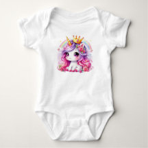 Söt Prinsessa Baby Enhörning