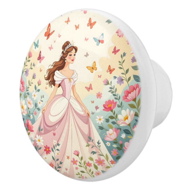 Söt prinsessa med fjärilar knopp (Höger)