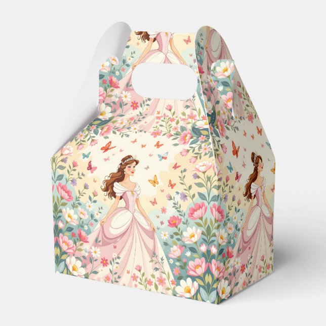 Söt prinsessa med fjärilar presentaskar (Framsidan Sidan)