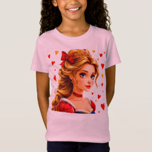 👑 Söt Prinsessa Röd Sagogåva ✨ T Shirt