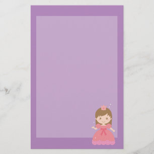 Söt prinsessa, rosa för små flickor brevpapper