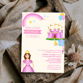 söt prinsessa vibrant, färglös unik quinceañera inbjudningar