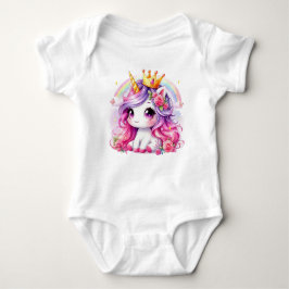 Söt prinsessbaby Enhörning T Shirt