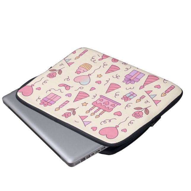 Söt prinsessfestfirande mönster laptop fodral (Framre botten)