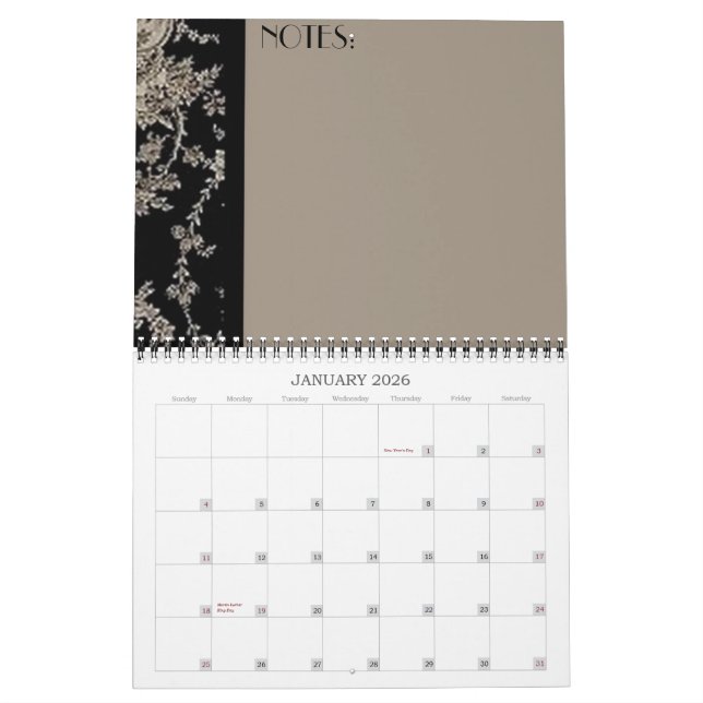 Söt & professionell kalender (Jan 2026)