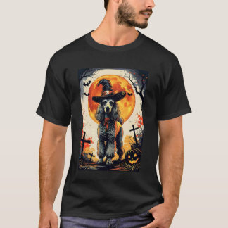 Söt Pudel Hund Häxa Kuslig Spöke Halloween Kostym T Shirt