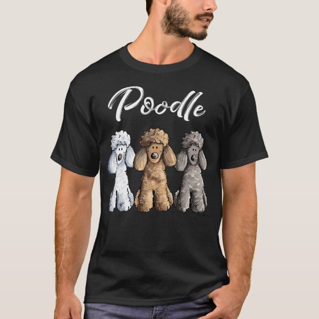 Söt Pudel Jag Kanich Valp Hundar Present T-Shirt K (Framsida)