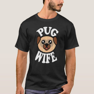 Söt Pug-fru T Shirt