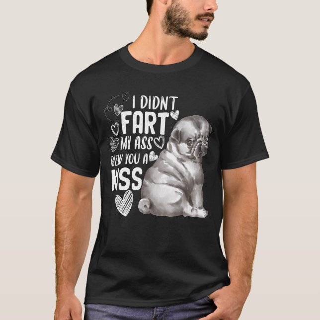 Söt Pug Hund Valp T Shirt (Framsida)