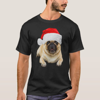 Söt Pug Julhatt Pugs Bild Jul Hund T Shirt