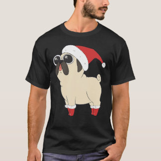 Söt Pug Jultomte Jul Oumbärlig 189 T Shirt