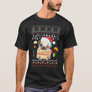 Söt Pug Jultomte Jul Pugs Julen Pug Hund T Shirt