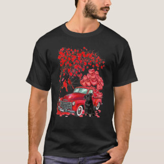 Söt Pug Lastbil Alla Hjärtans Dag Träd Hundar Hjär T Shirt