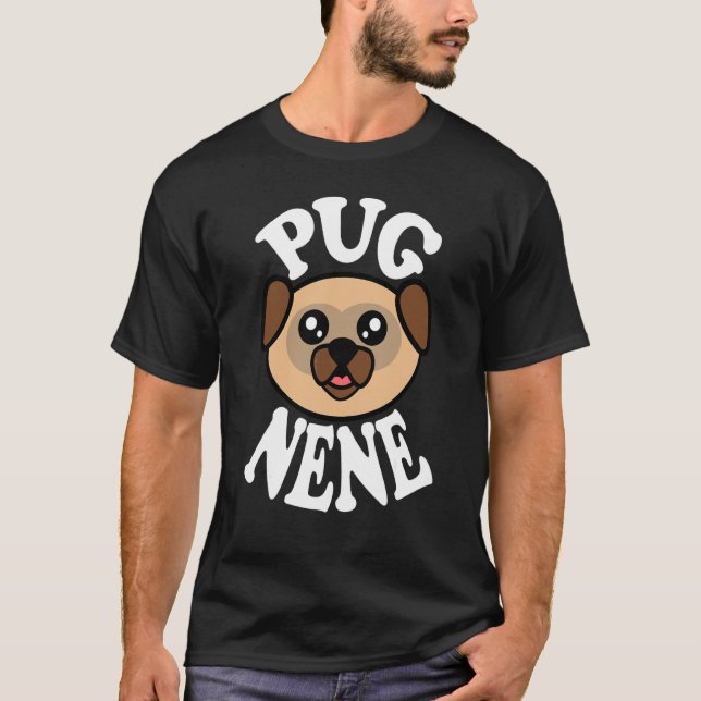 Söt Pug Nene T Shirt (Framsida)