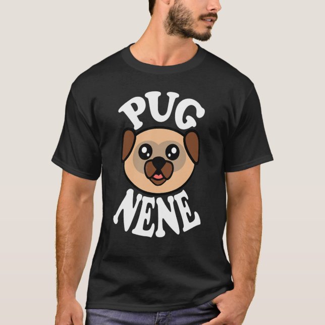 Söt Pug Nene T Shirt (Framsida)