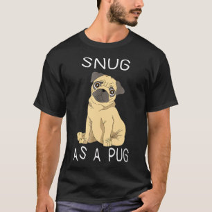 Söt Pug Pyjamas mysig som en Pug skjorta T Shirt