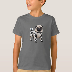 Söt Pug-robotbarnt-shirt T Shirt