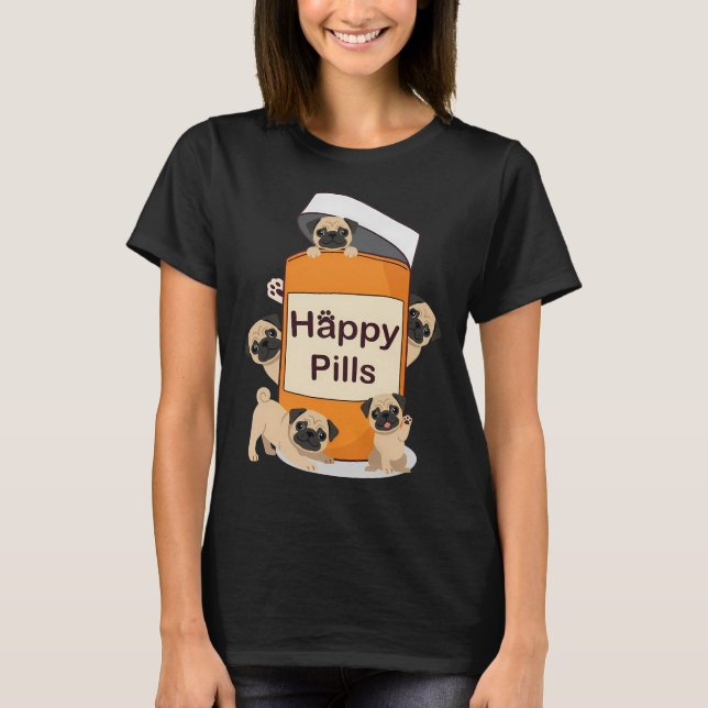 Söt Pug (Stående Ver. 2) T Shirt (Framsida)