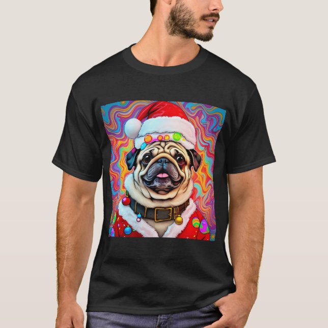Söt Pug T Shirt (Framsida)