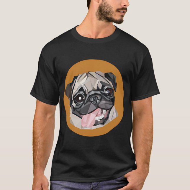 Söt pug t shirt (Framsida)