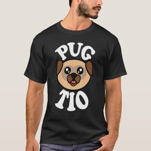 Söt Pug Tio T Shirt (Framsida)