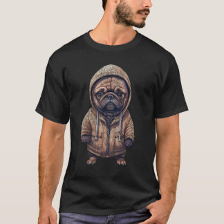 Söt Pug-Valp Grafik För Hundälskare T Shirt