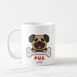 Söt Puggle Hund Kaffe Kopp