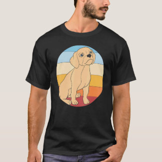 Söt Puggle Hundägare Djurföremål Retro Puggle T Shirt