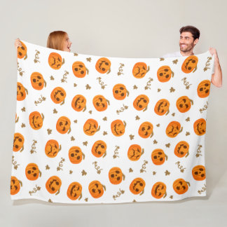 Söt Pumpa Emoji Flanellfilt Fleecefilt