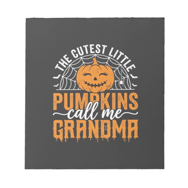 Söt Pumpa Farmor Halloween Design_1 Anteckningsblock (Framsida)