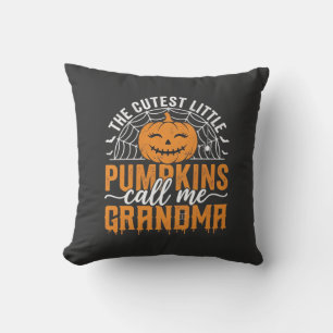 Söt Pumpa Farmor Halloween Design_1 Kudde