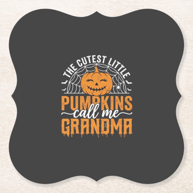 Söt Pumpa Farmor Halloween Design_1 Underlägg Papper (Framsida)