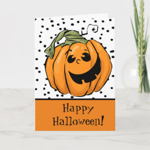 Söt Pumpa Halloween Kort